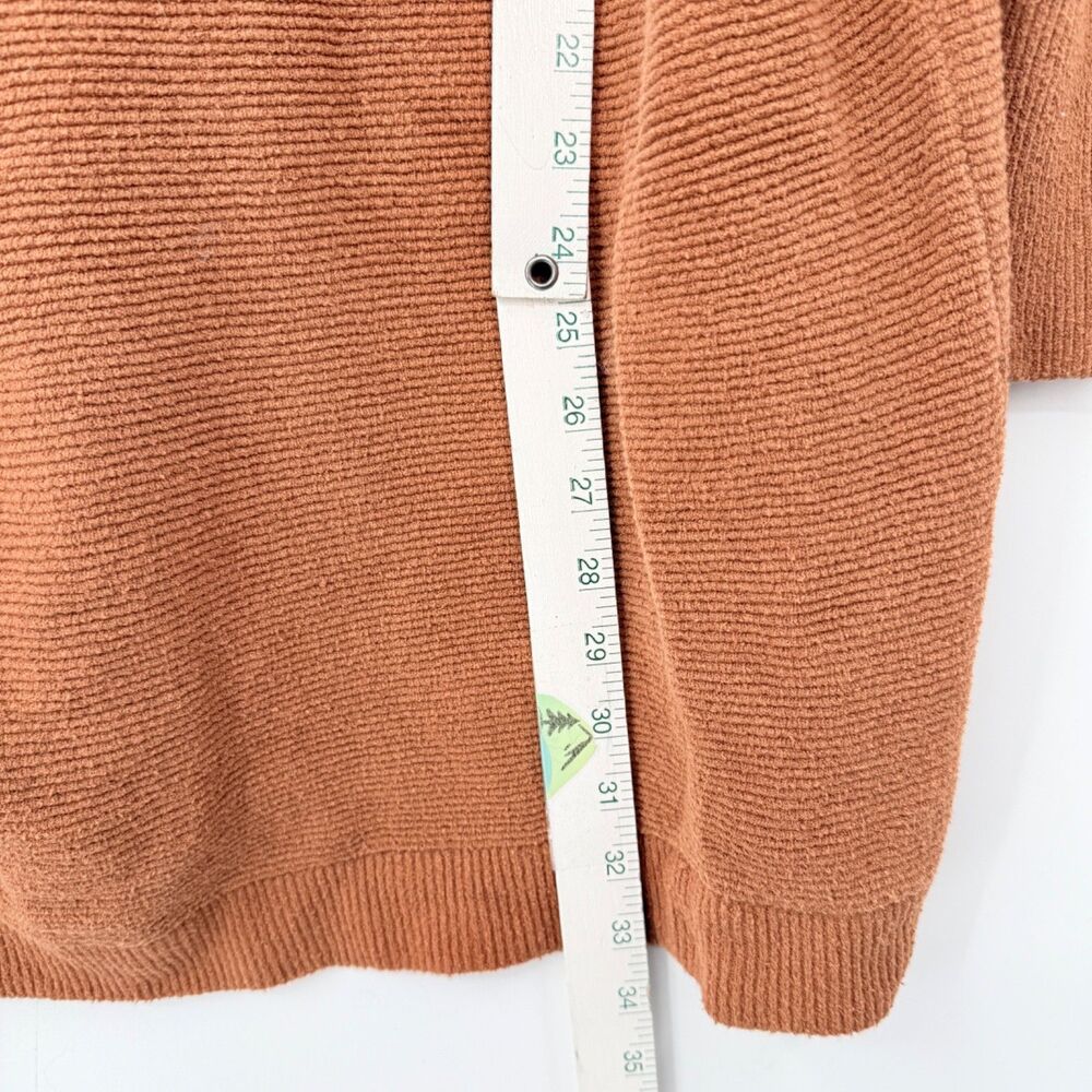 Free People Ottoman M Slouchy Tunic Oversized Knit Sweater Heavy Orange Boho - Picture 6 of 8